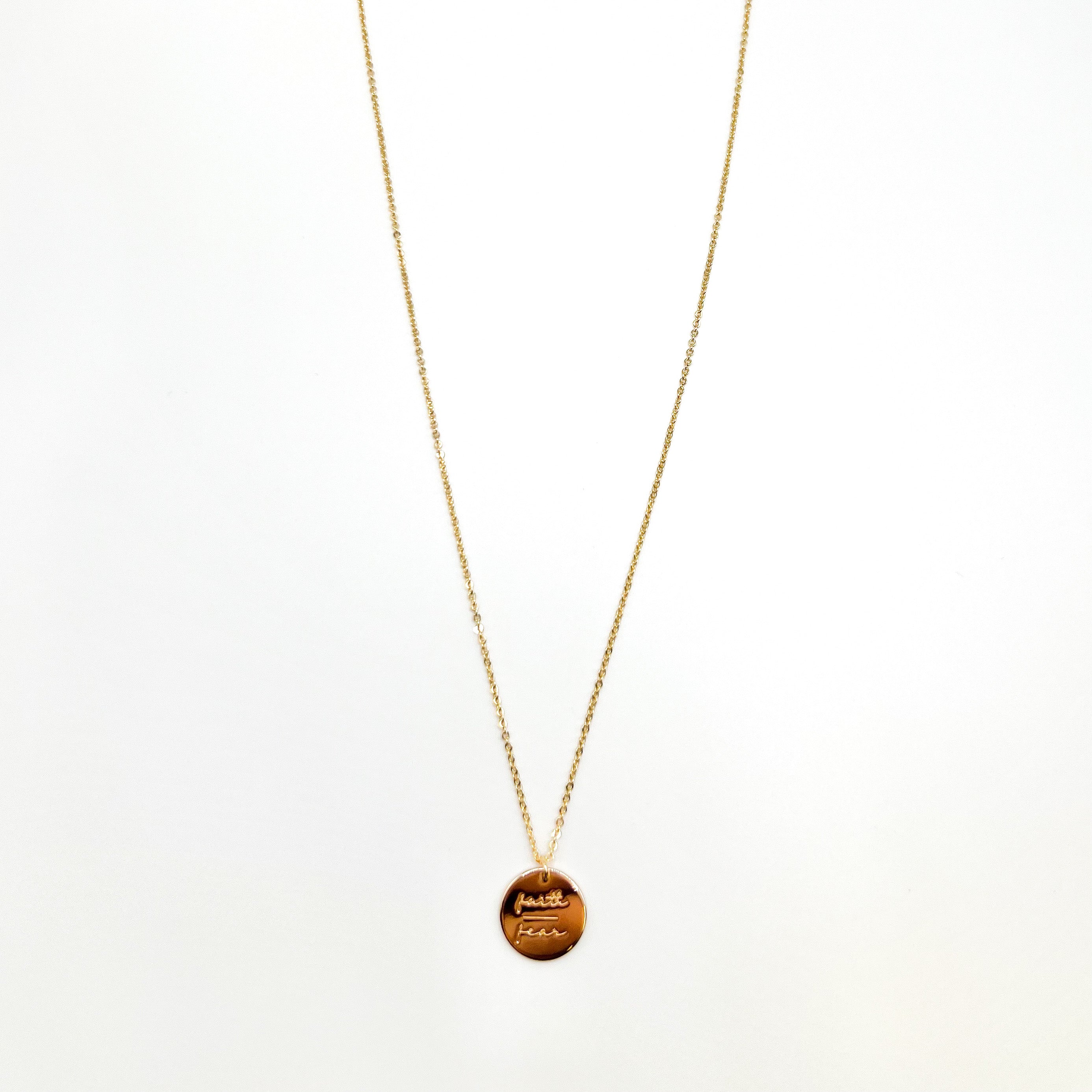Faith Over Fear Affirmation Necklace