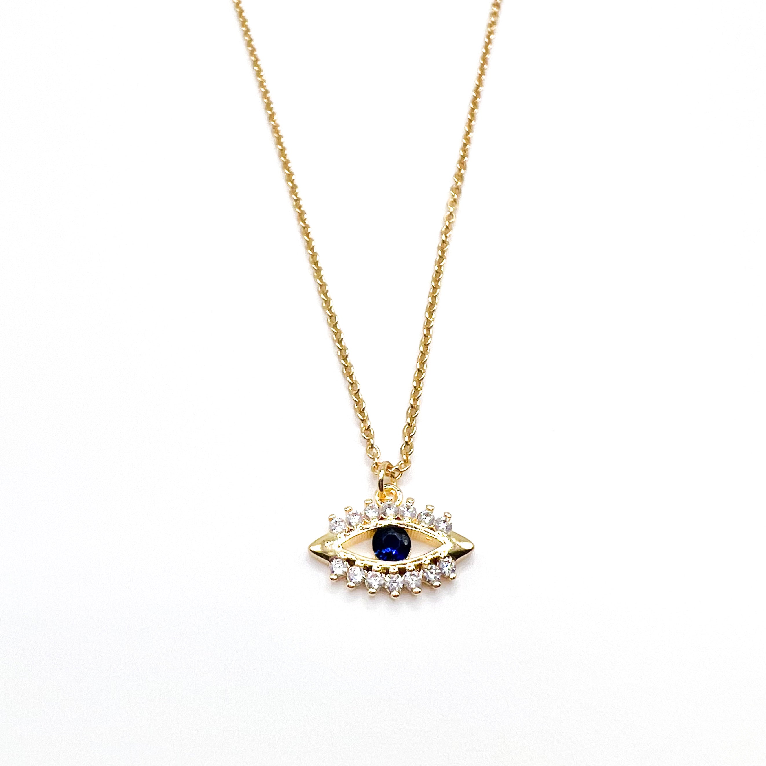 Sapphire Protection Eye Pendant Necklace