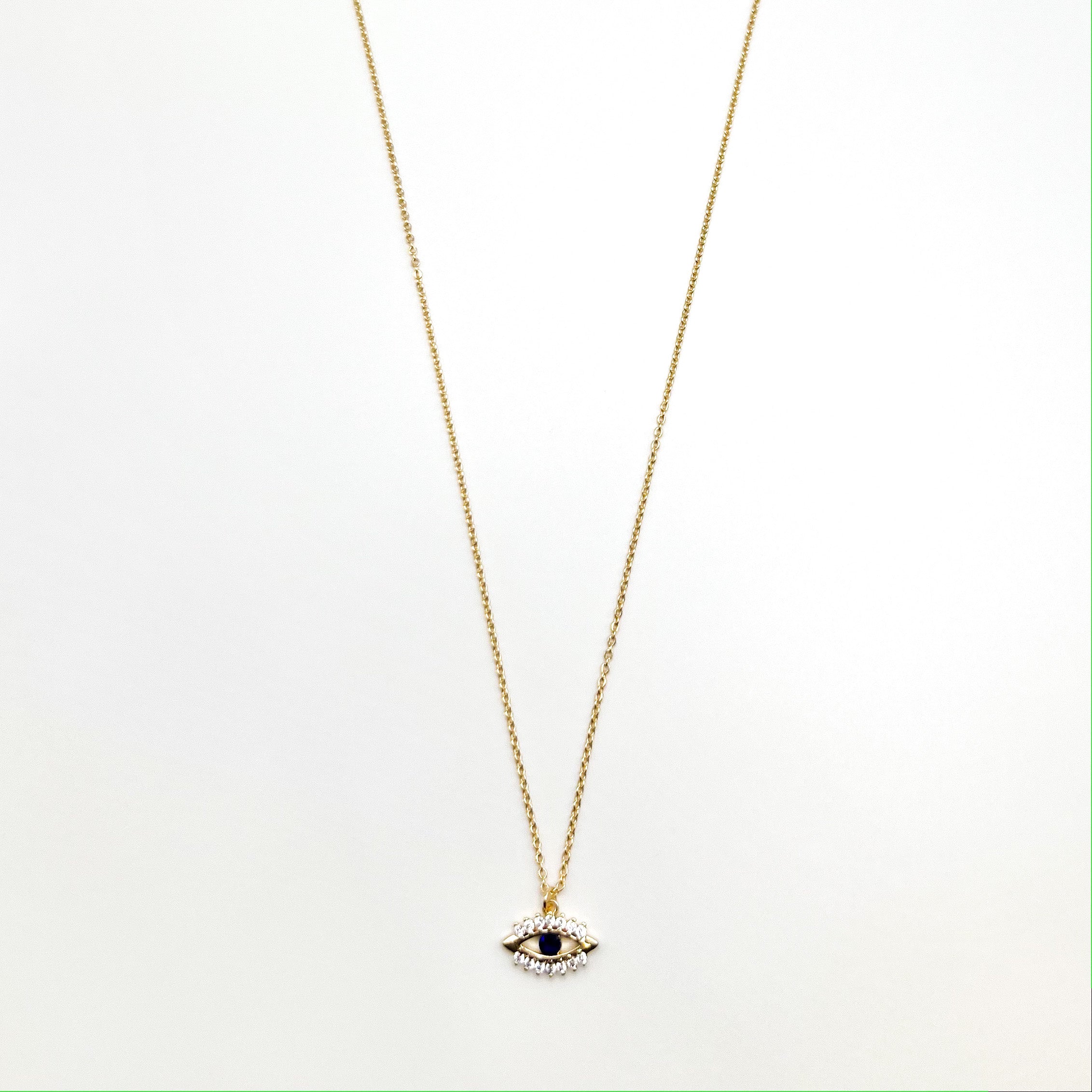 Sapphire Protection Eye Pendant Necklace